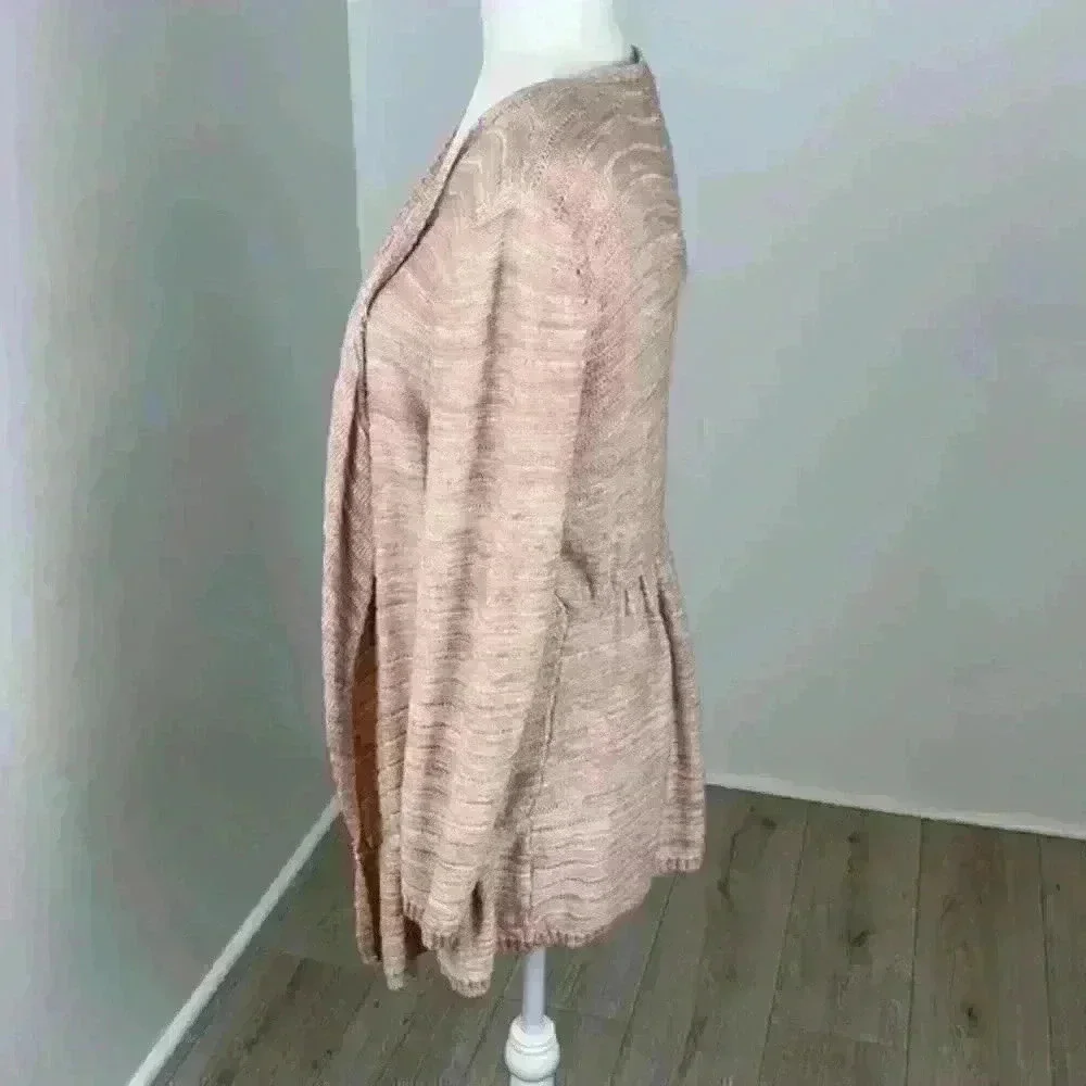Hannah Light Pink Knit Cardigan Size Large